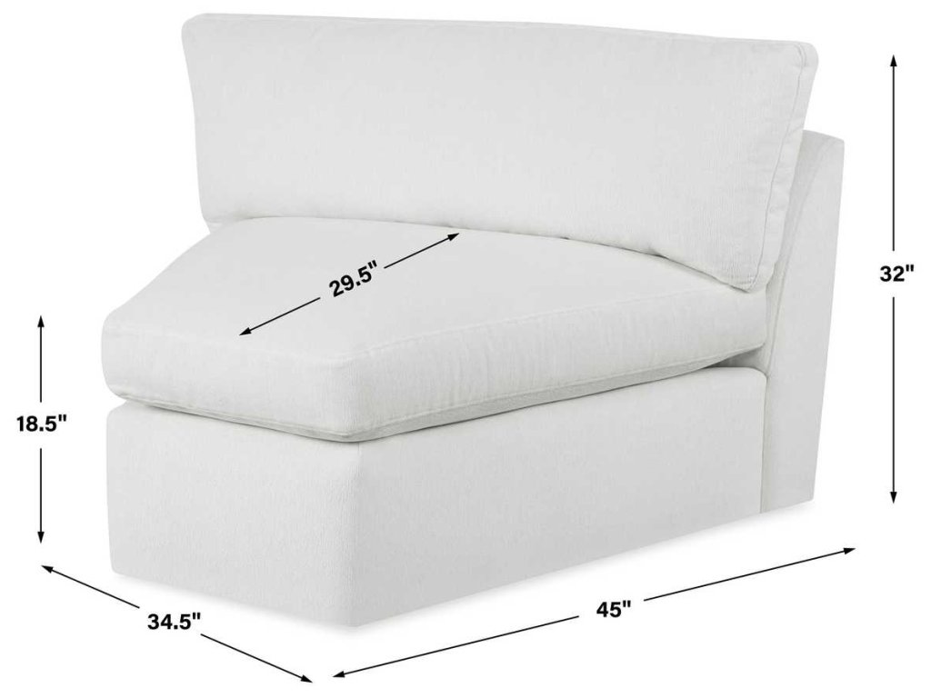 Slope Sofa, Wedge - Alabaster Chenille - image 4