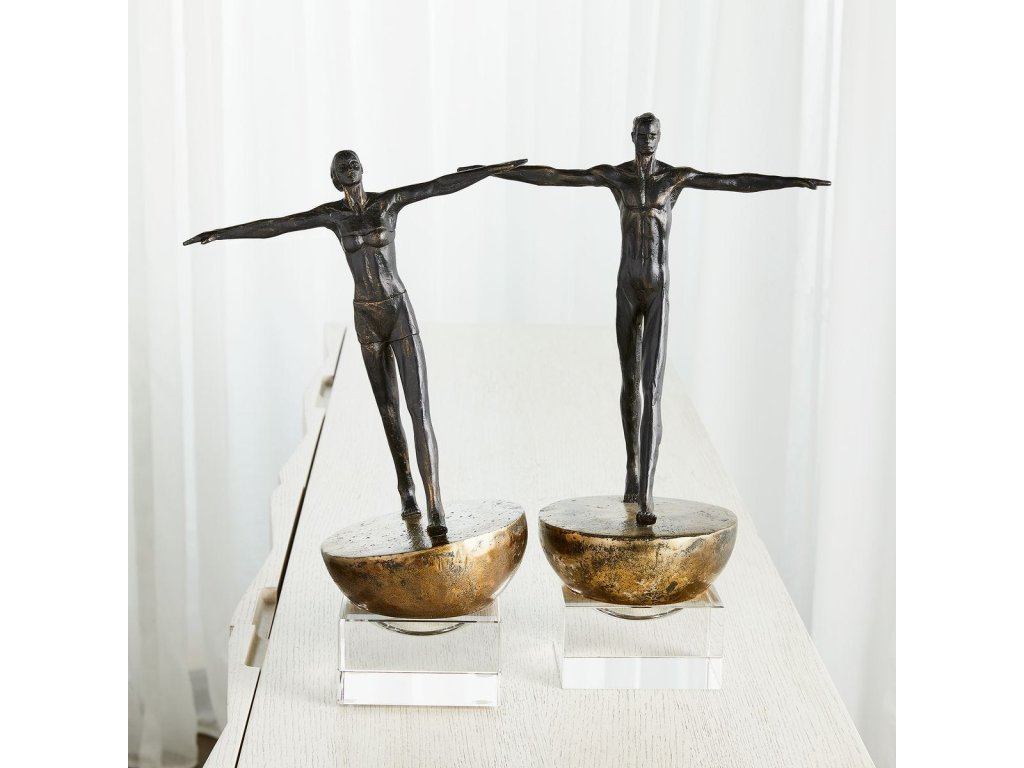 Man Finding Balance Sculpture - image 7