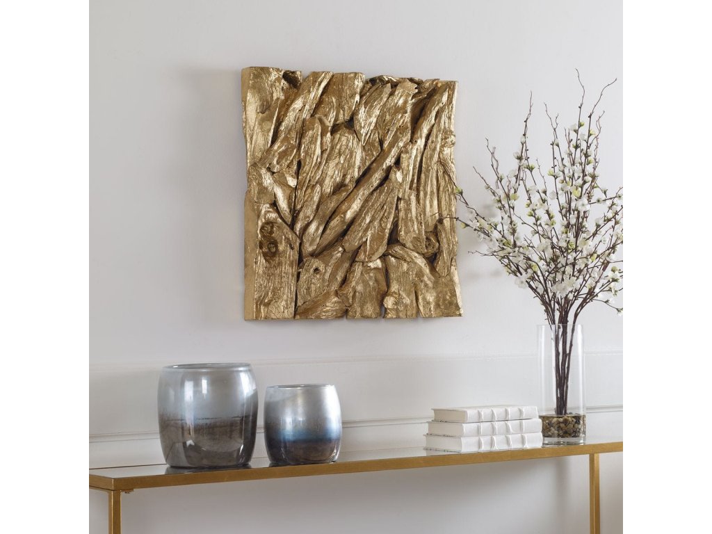 Rio Wood Wall Decor, Gold - image 6