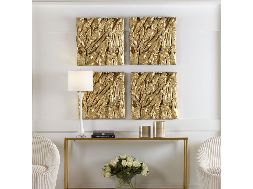 Rio Wood Wall Decor, Gold - image 3