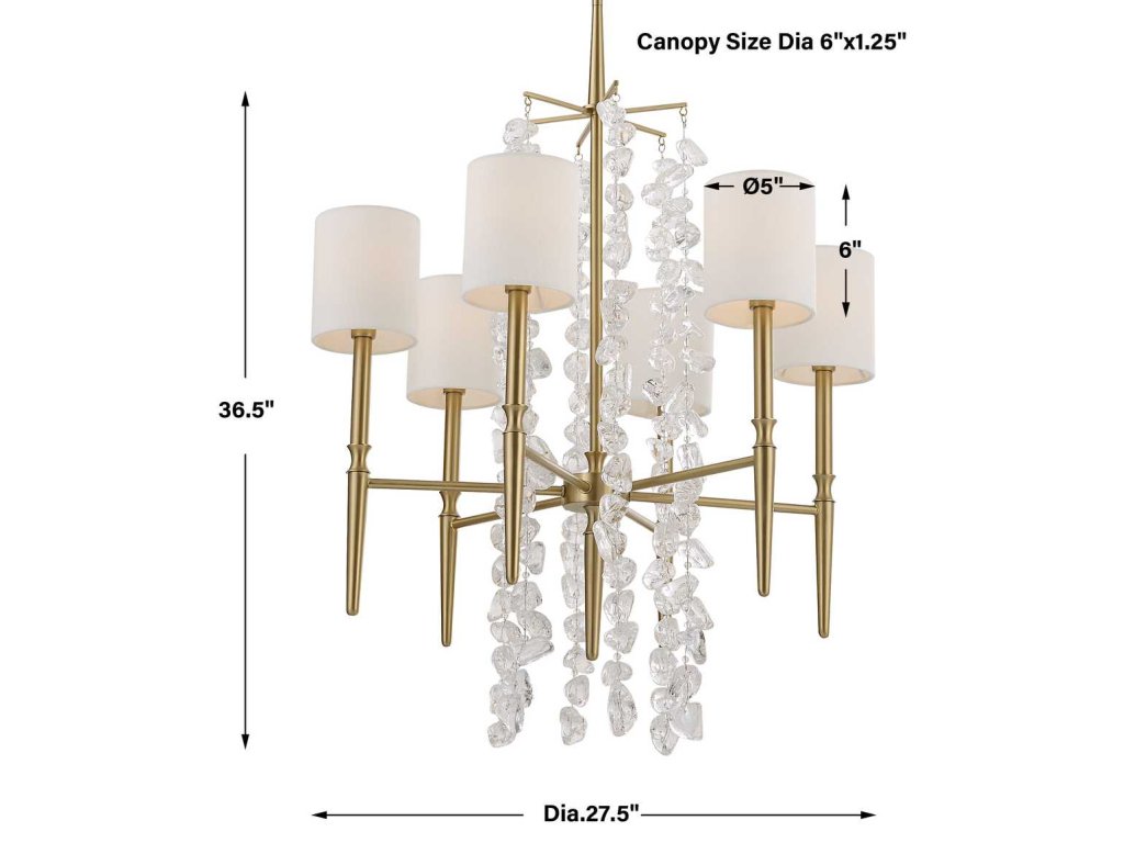 Waterfall, 6 Lt Chandelier - image 10