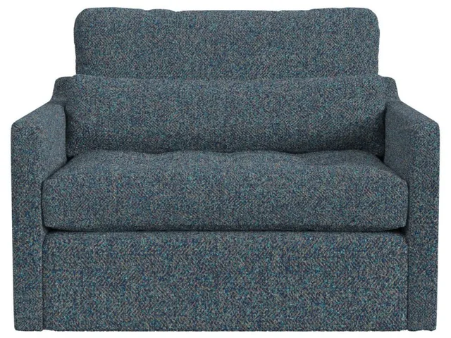 Slope Tufted Swivel Chair-And-A-Half - Tweedy Bird Jewel