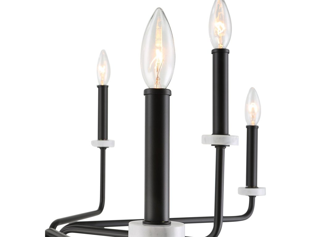 Ebony Elegance, 8 Lt Chandelier - image 4