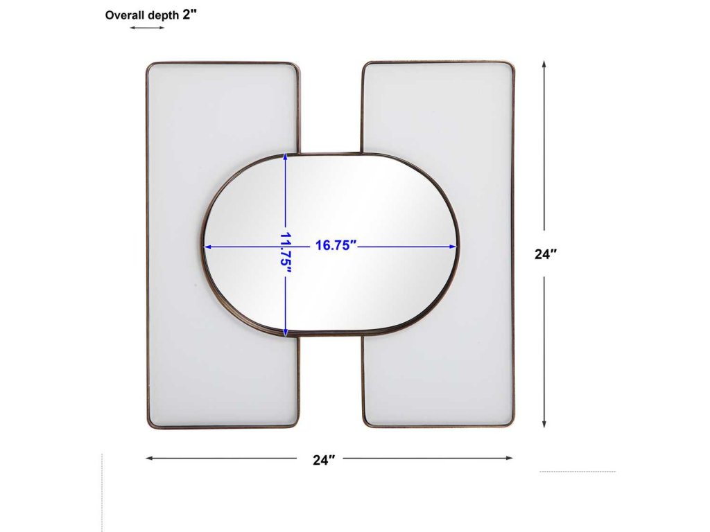 Embrace Square Mirror - 24X24 White - image 8
