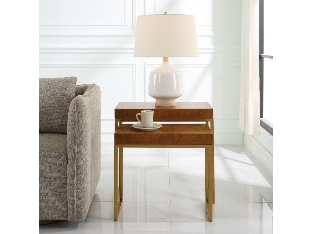 Burl-Esque Nesting Tables, S/2 - image 2