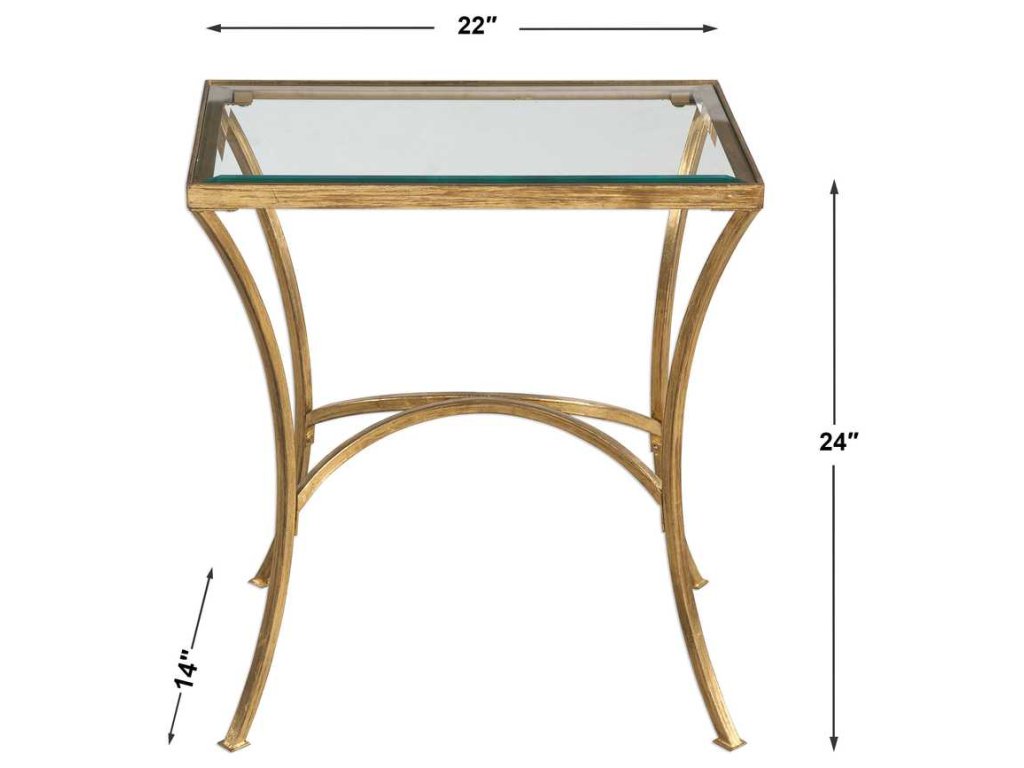 Alayna End Table, Gold - image 3