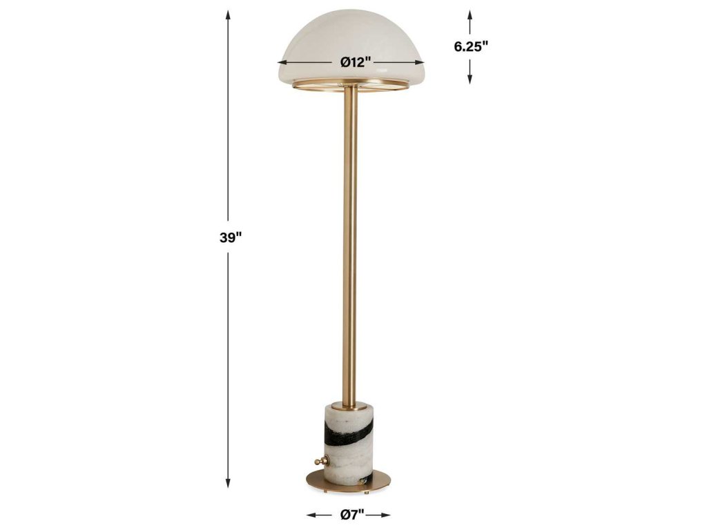 Mushroom Buffet Lamp - Panda Marble - image 5