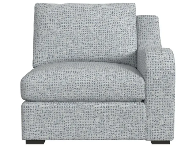 Big Wave Sofa, Right Arm Facing - Dashing Blue