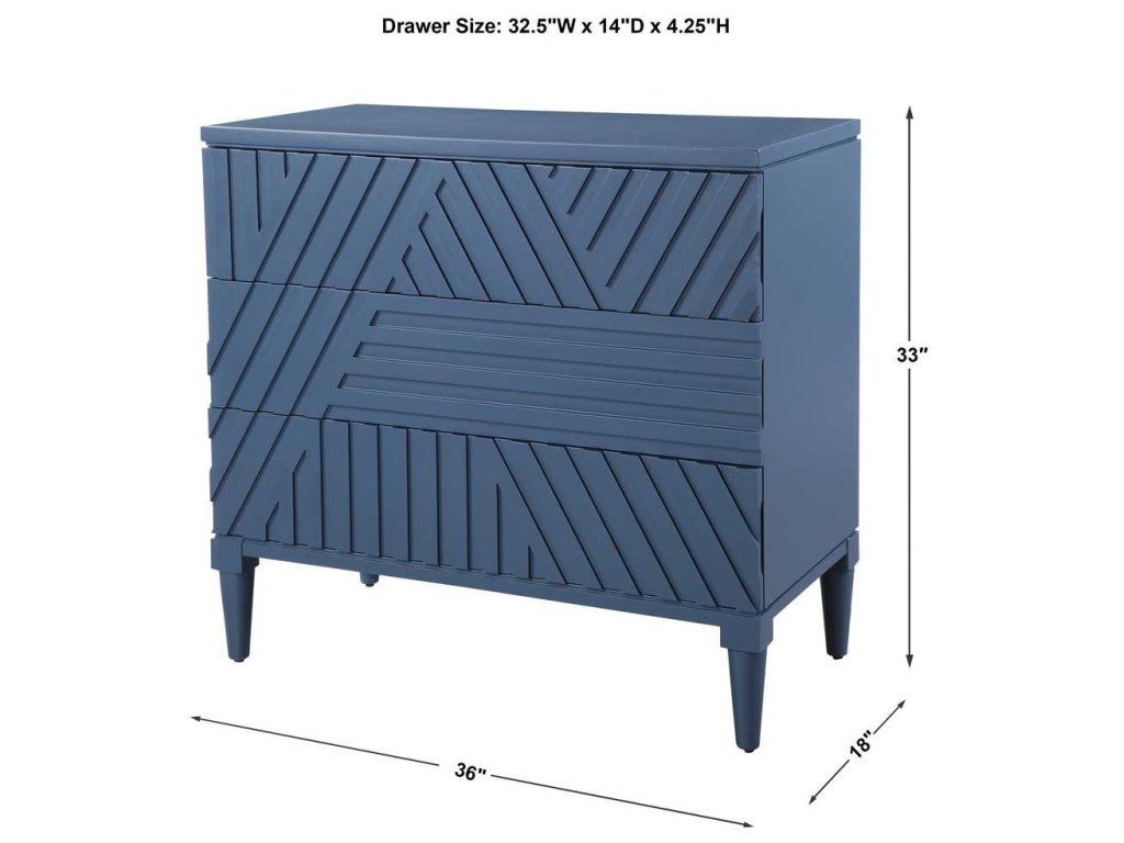 Colby 3 Drawer Chest, Blue - image 10
