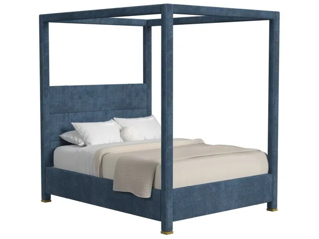 Hibernate Canopy Bed, Queen - Lux Peacock , 3 Cartons