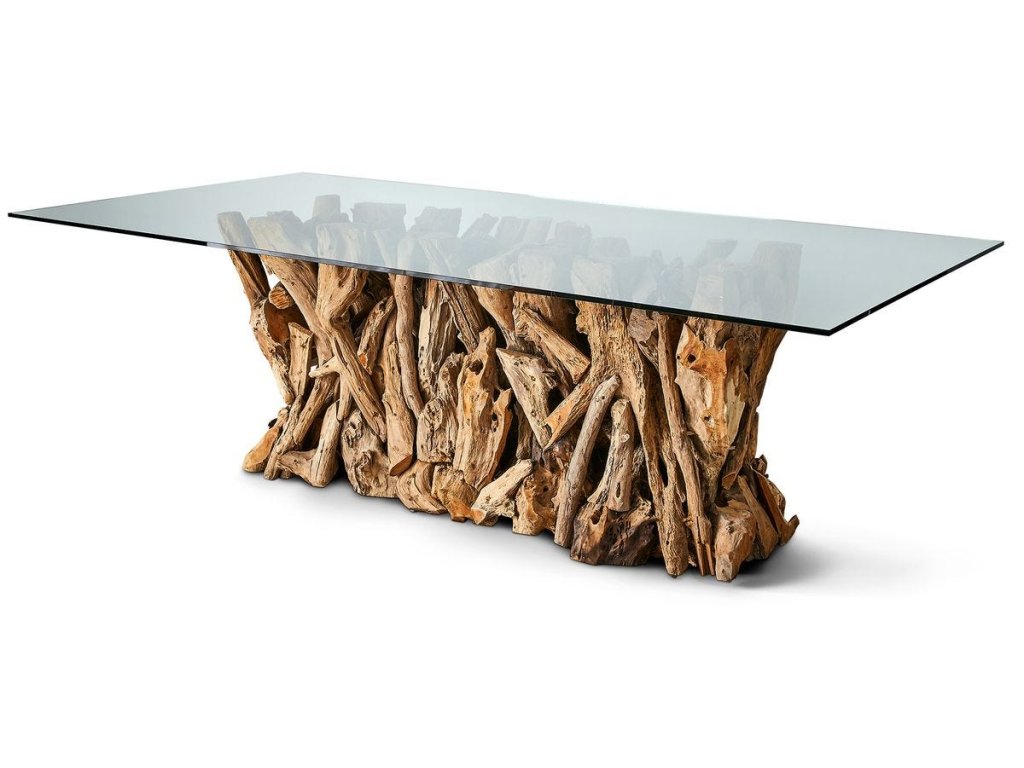 Teak Root Dining Table - Rectangle Natural, 2 Cartons - image 2