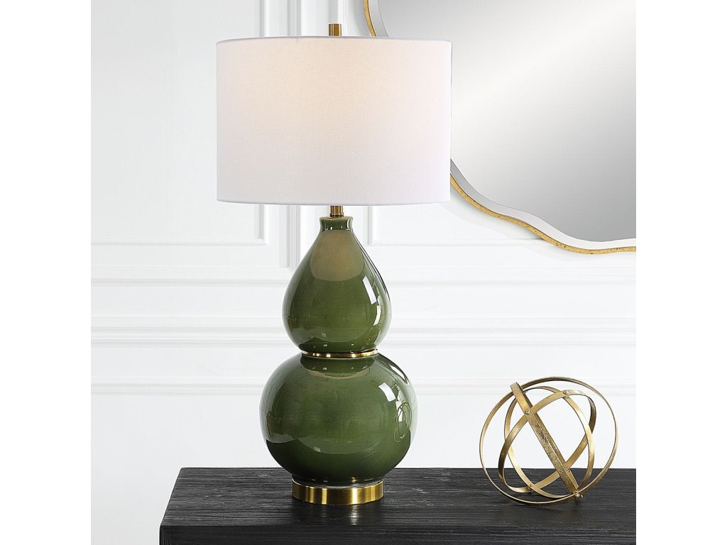 Gourd Table Lamp, Green - image 4