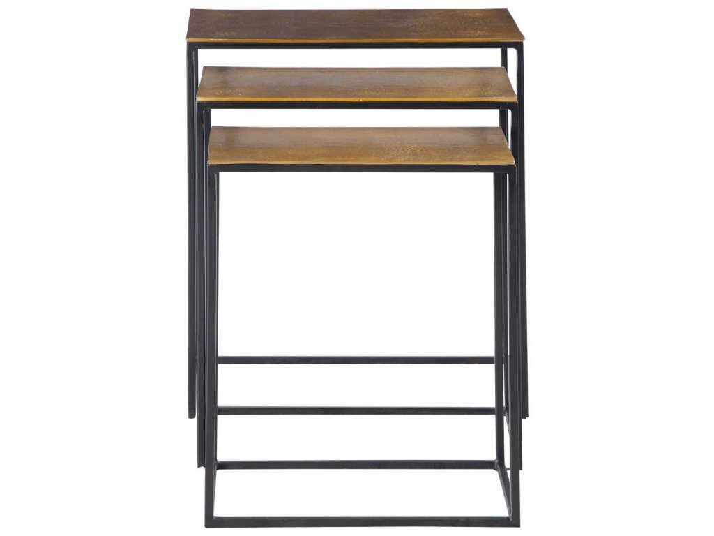 Coreene Nesting Tables, Gold, S/3 - image 3