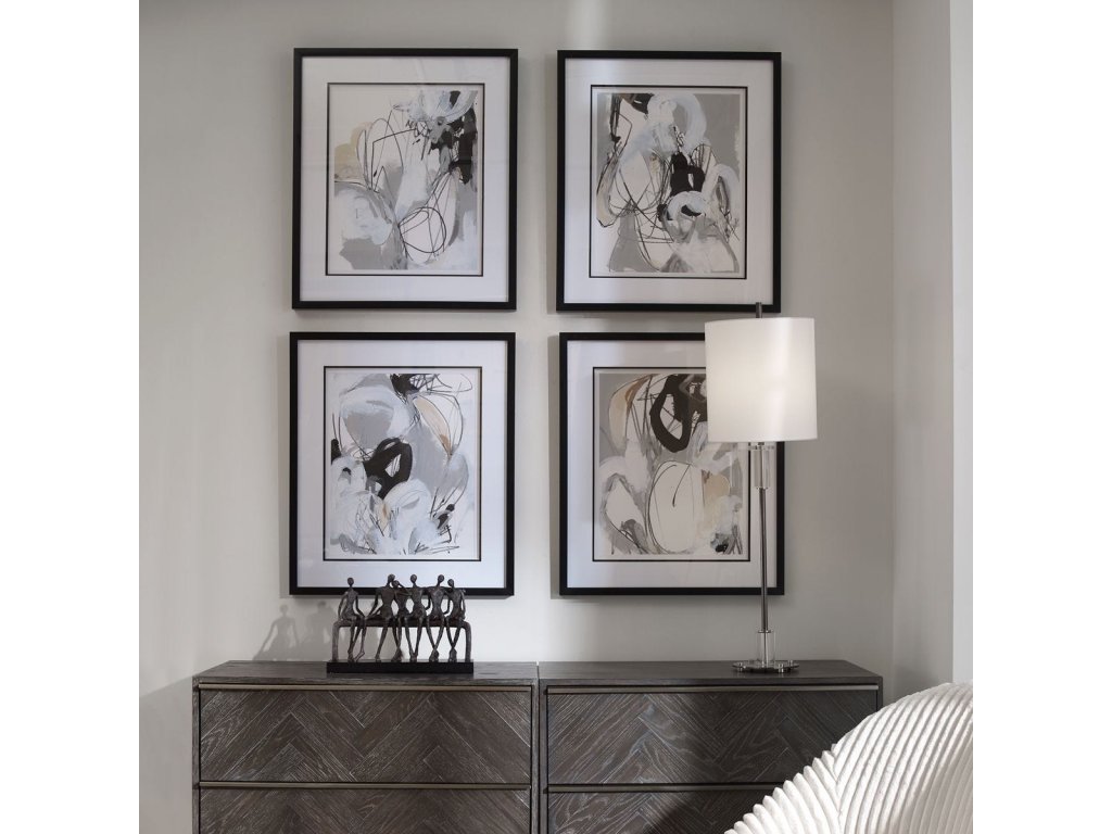 Tangled Threads Framed Prints, S/4 - image 1