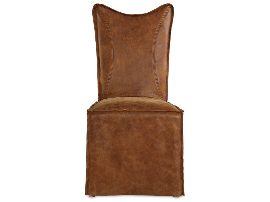 Delroy Armless Chair, Cognac, 2 Per Box, Priced Each - main image