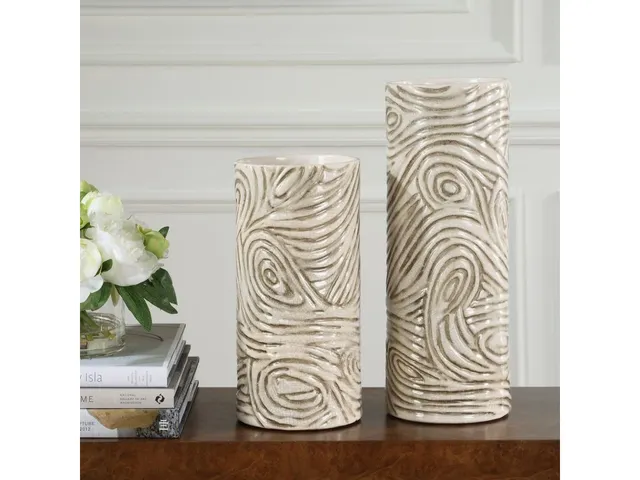 Timber Swirl Vases, S/2 - Alternative View