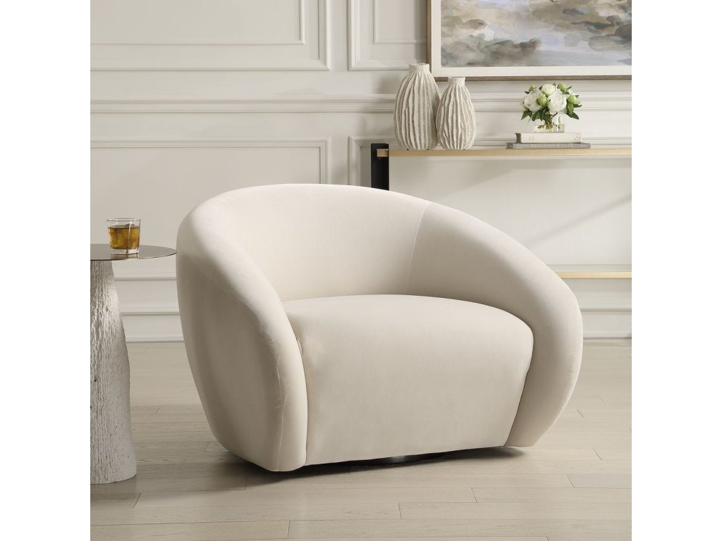 Desoto Swivel Chair, Cream - image 2
