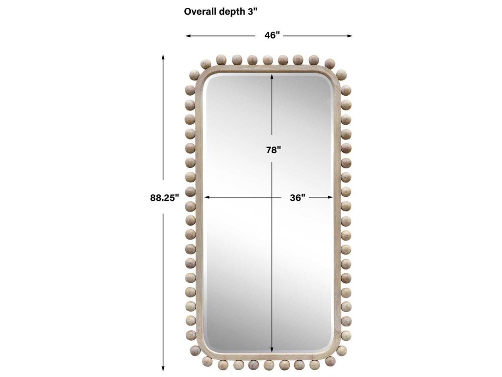 Brianza Mirror - 46X88 Natural - image 4