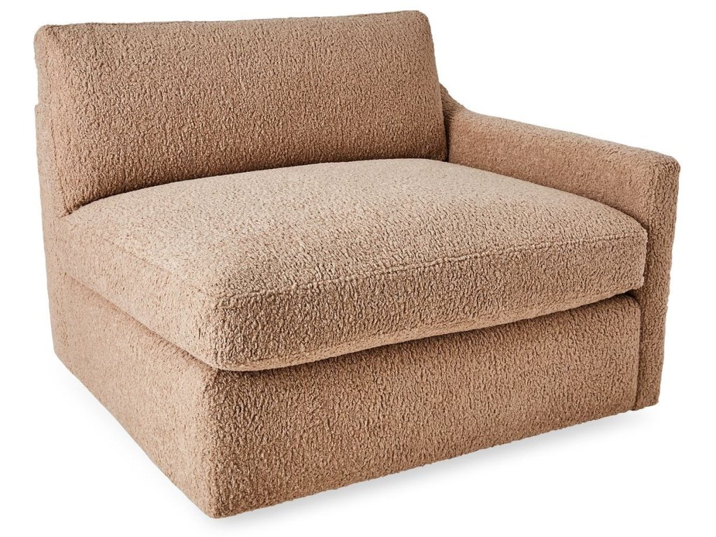 Slope Sofa, Right Arm Facing - Toast Faux Sheepskin - image 2