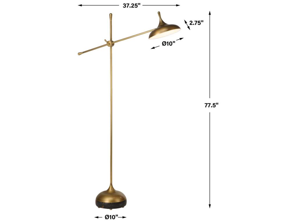 Kiss Adjustable Arm Floor Lamp - Michelangelo Marble - image 8
