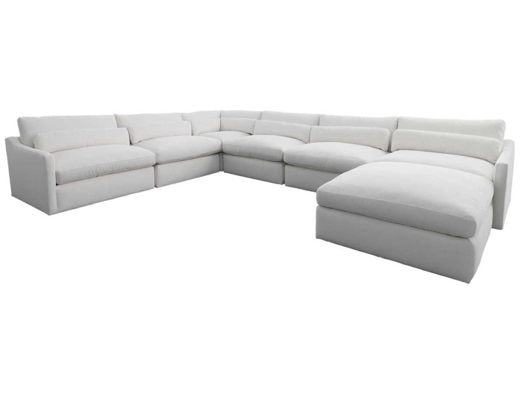 Slope Sofa, Corner Pillows - Alabaster Chenille, S/2 - image 2
