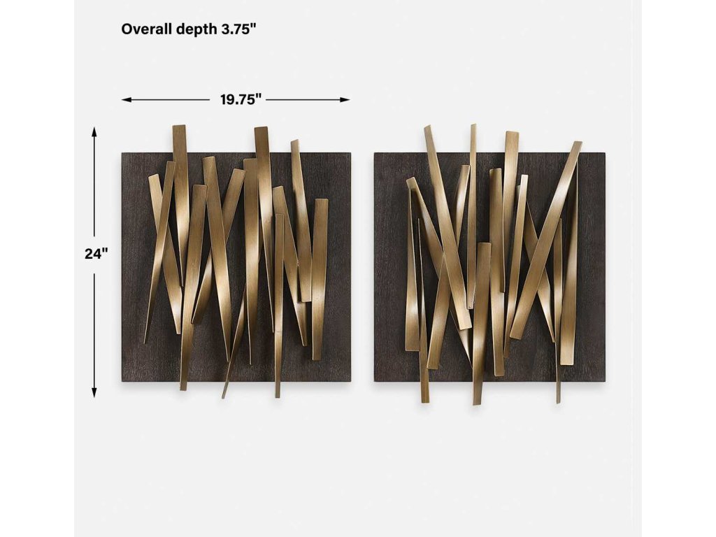 Crosshatch Metal Wall Decor, S/2 - image 6