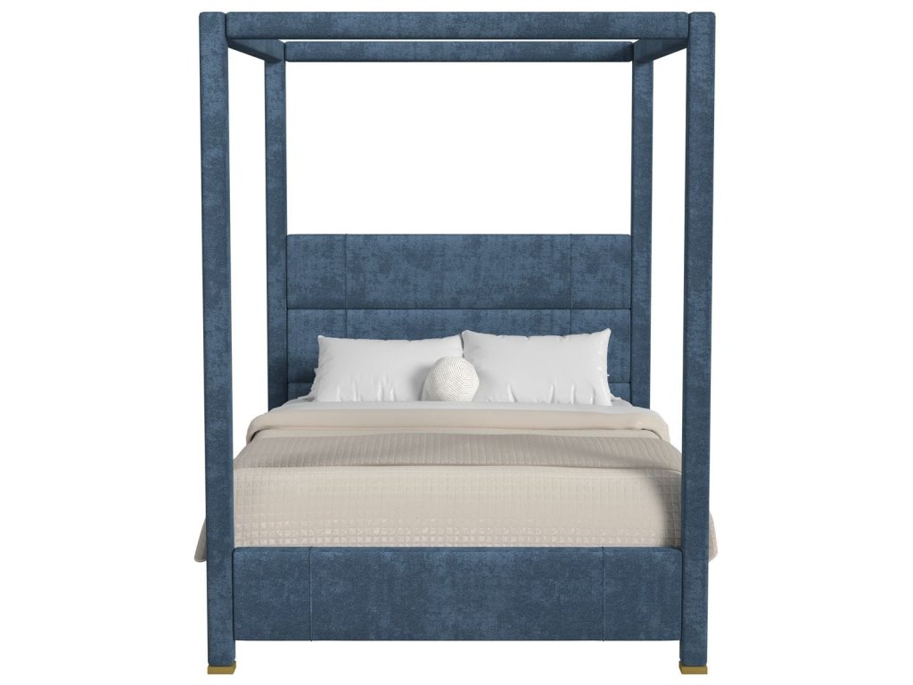 Hibernate Canopy Bed, Queen - Lux Peacock , 3 Cartons - image 1