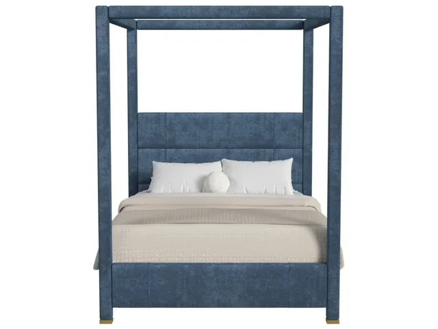 Hibernate Canopy Bed, Queen - Lux Peacock , 3 Cartons