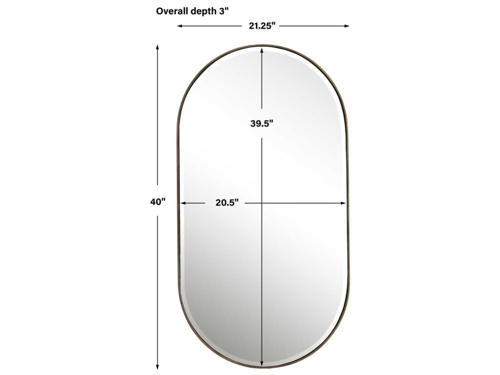 Lago Oval Mirror, Gold - image 5