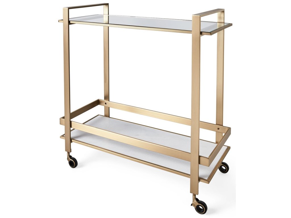 Roll Along Bar Cart - Brass - image 2