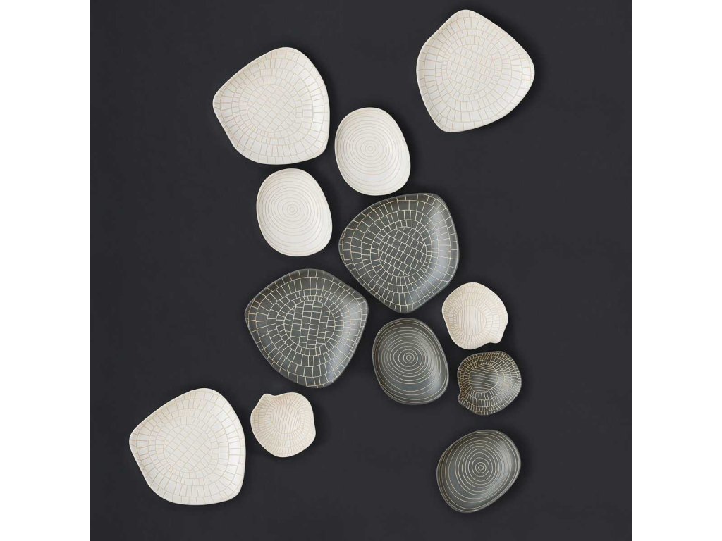 Hieroglyphics Bowls - Gray, S/3 - image 4
