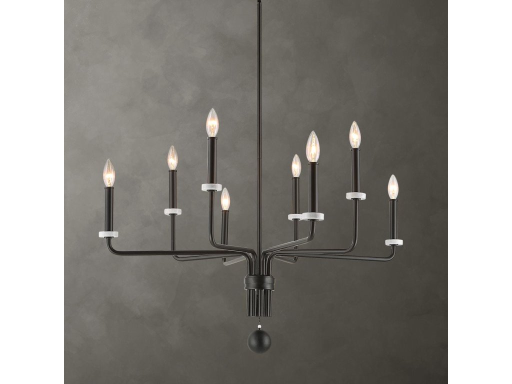 Ebony Elegance, 8 Lt Chandelier - main image