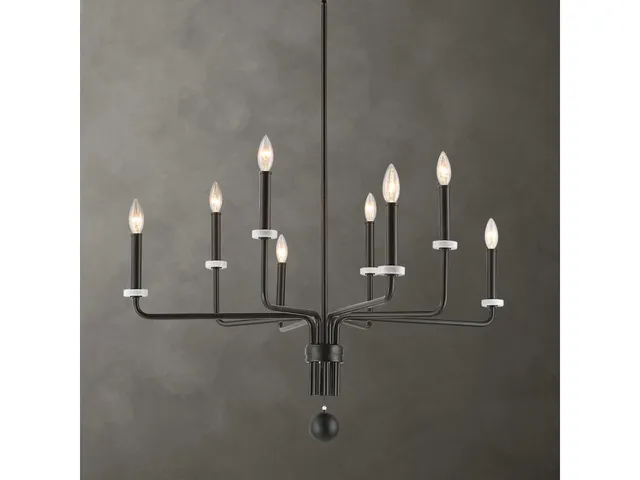 Ebony Elegance, 8 Lt Chandelier