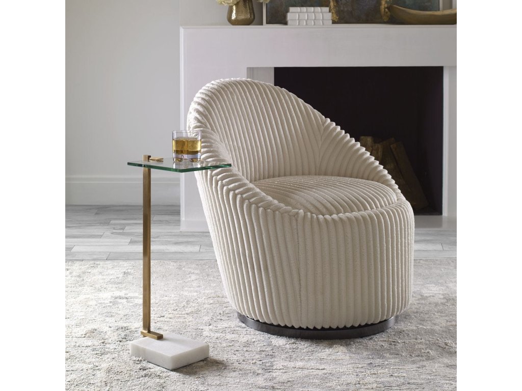 Butler Accent Table, White - image 1