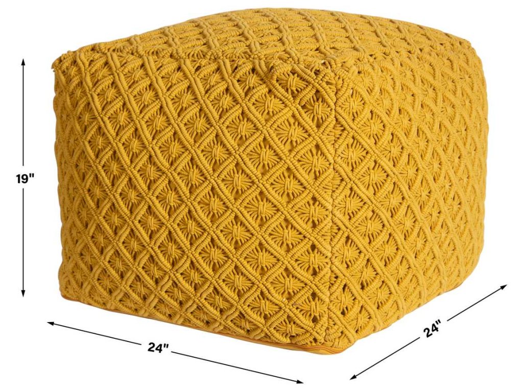 Feeling Knotty Pouf - Dandelion - image 4