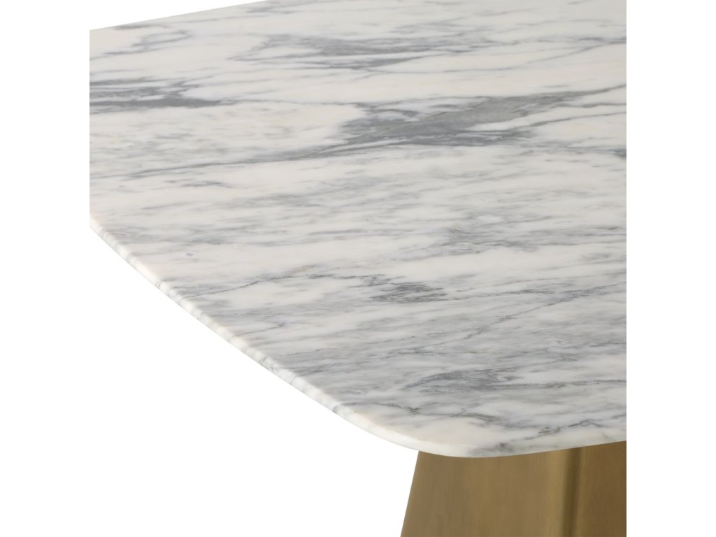 Equilateral Bistro Table - Arabescato/Brass, 2 Cartons - image 2