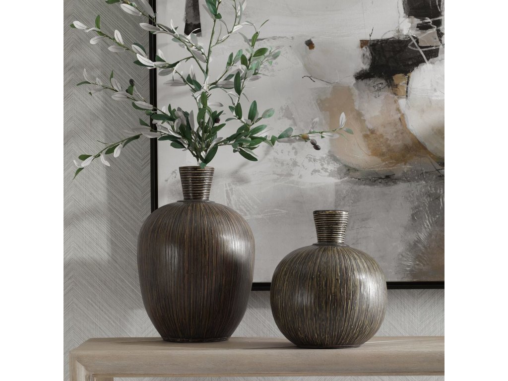 Islander Vases, Black, S/2 - image 1
