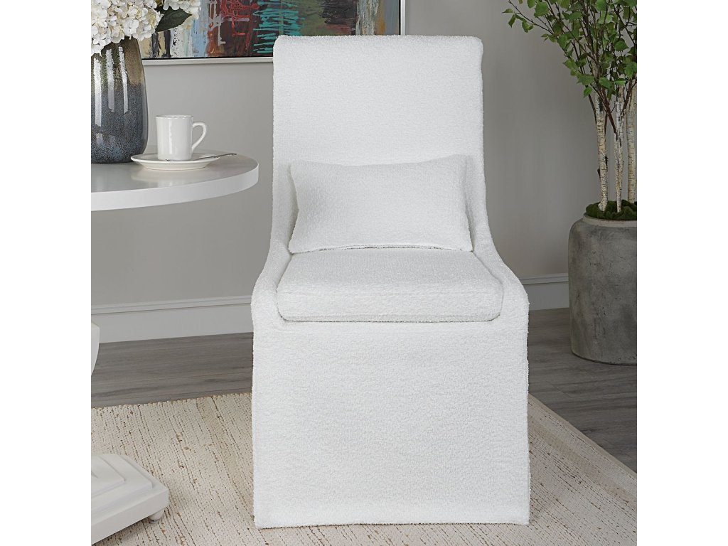 Coley Armless Chair, White - image 1