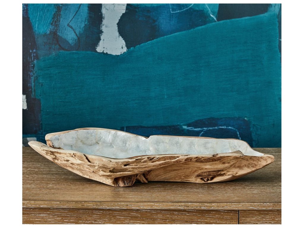Pearl Forest Bowl - Blue Capiz - image 5