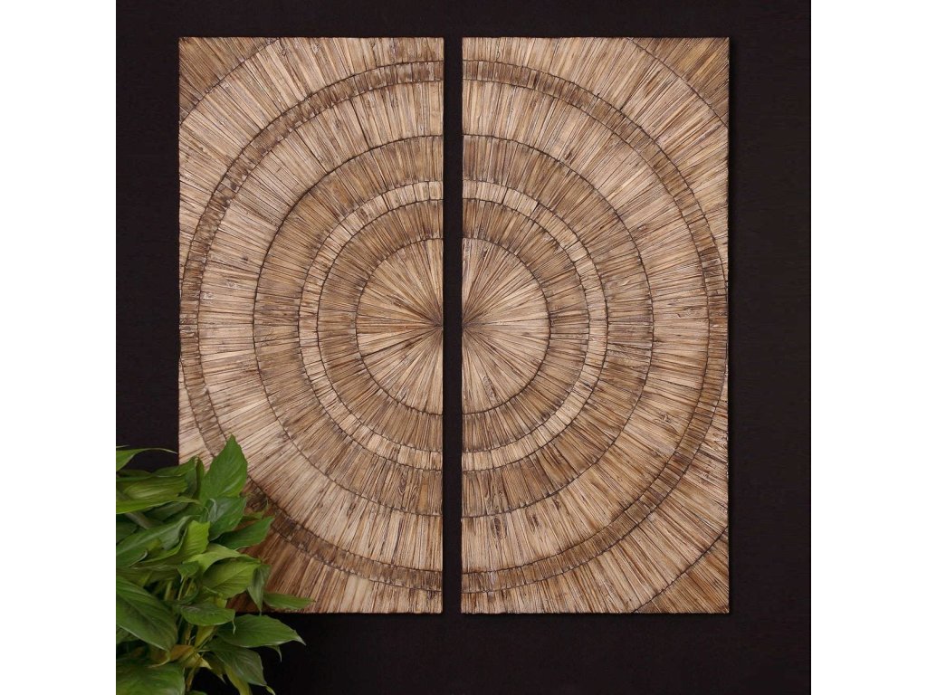 Lanciano Wood Wall Panels, S/2 - image 1