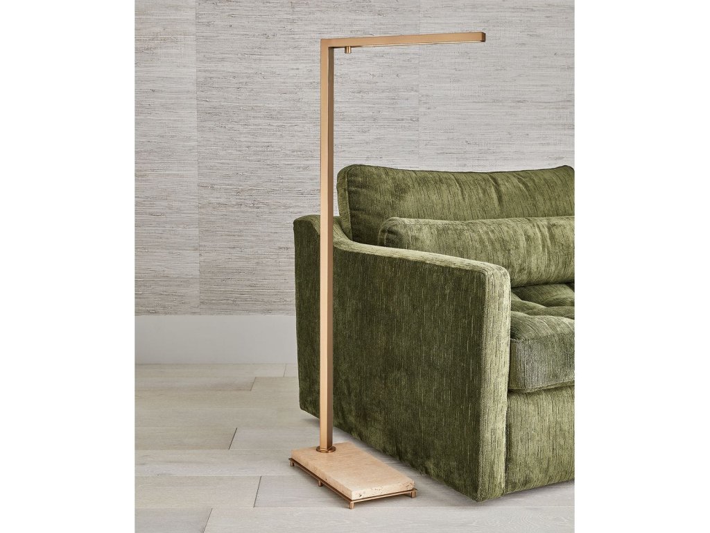Illume Floor Lamp - Travertine/Brass - image 1
