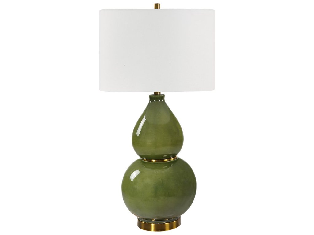Gourd Table Lamp, Green - image 3