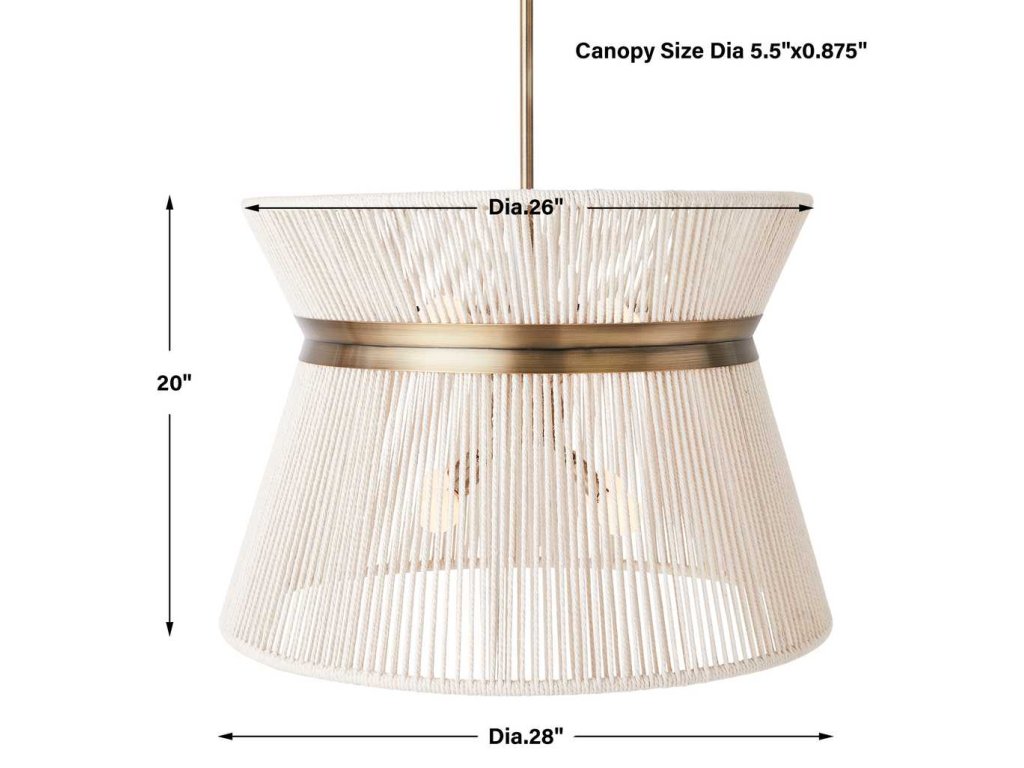 Highly Strung, 8 Lt Round Pendant - White - image 13