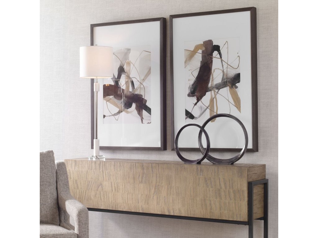 Burgundy Interjection Framed Prints, S/2 - image 5