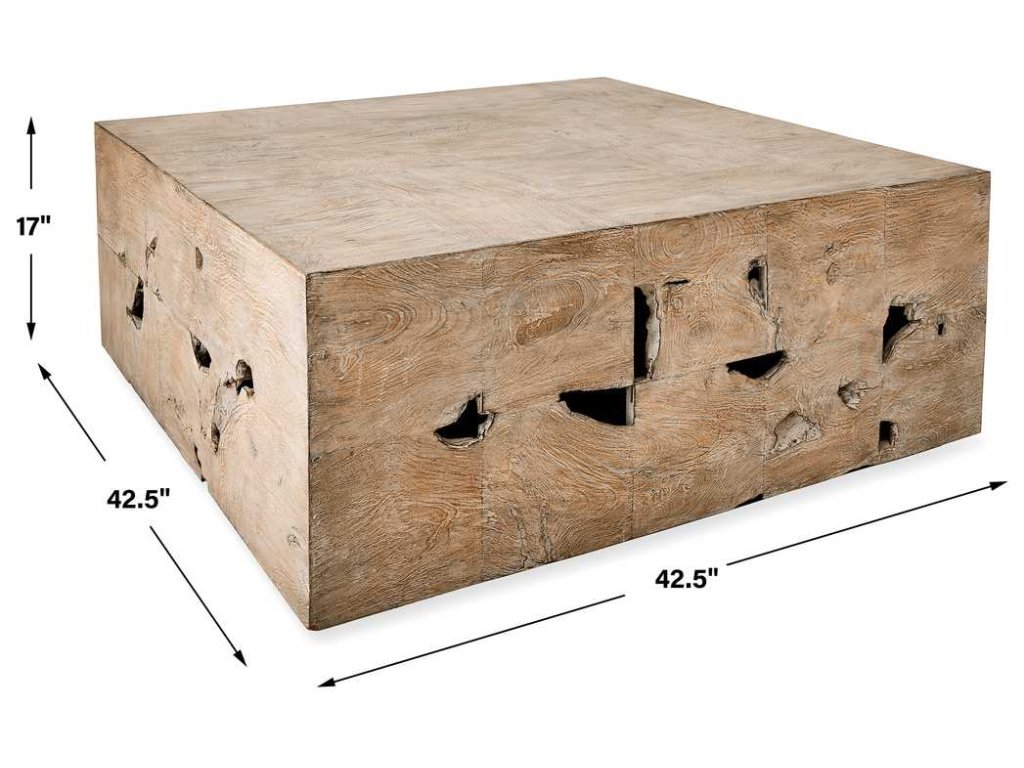 Teak Tac Toe Coffee Table - Light - image 4