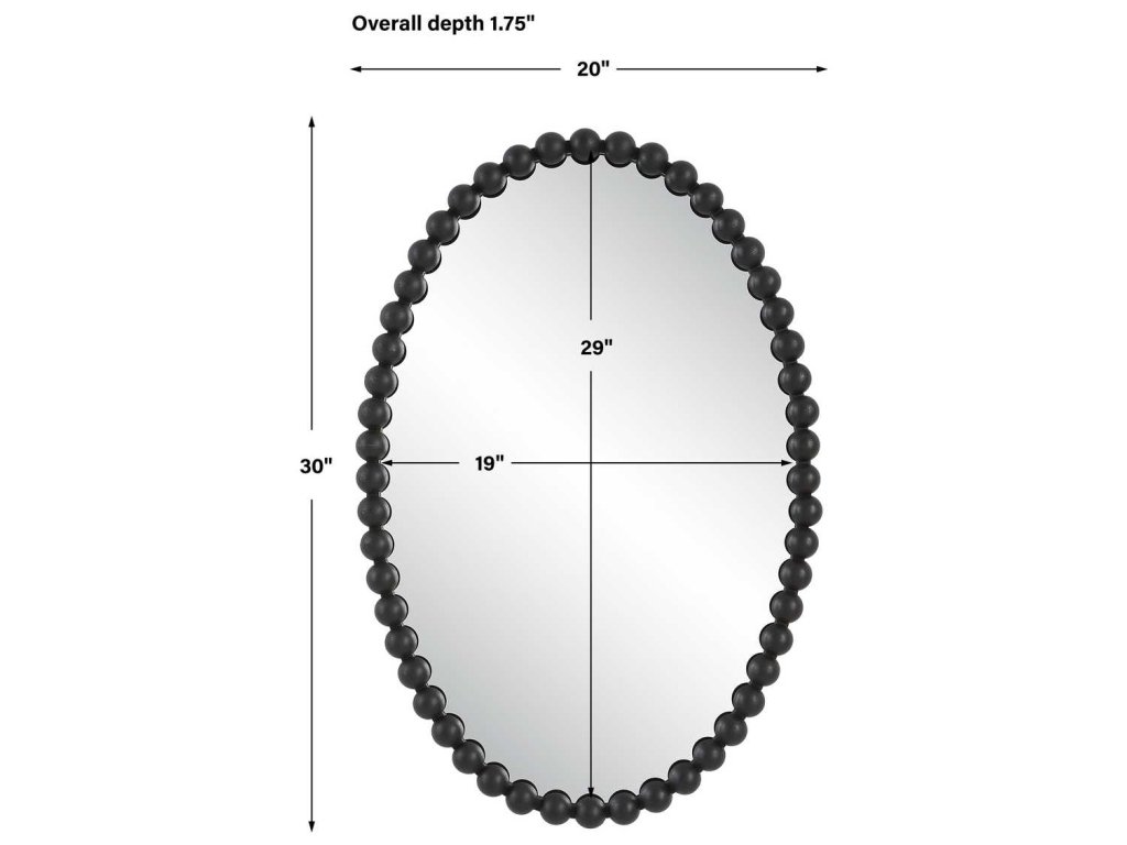 Serna Oval Mirror, Black - image 5