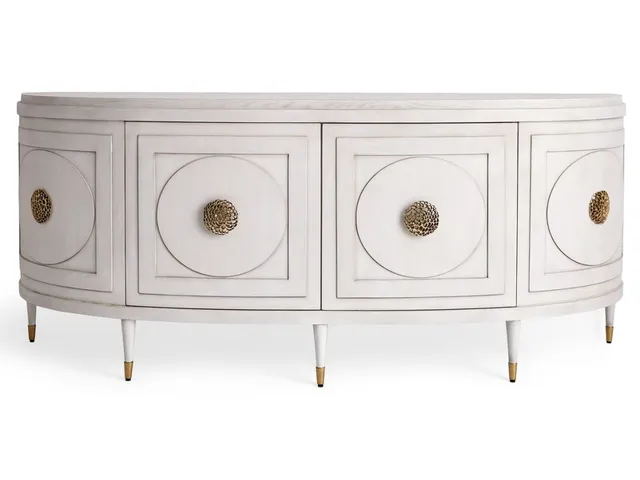 Paris 77 Inch Console Cabinet - White