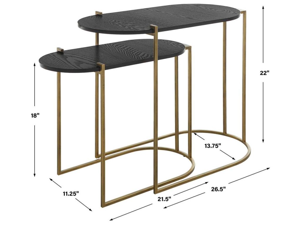 Aztec Nesting Tables, S/2 - image 8