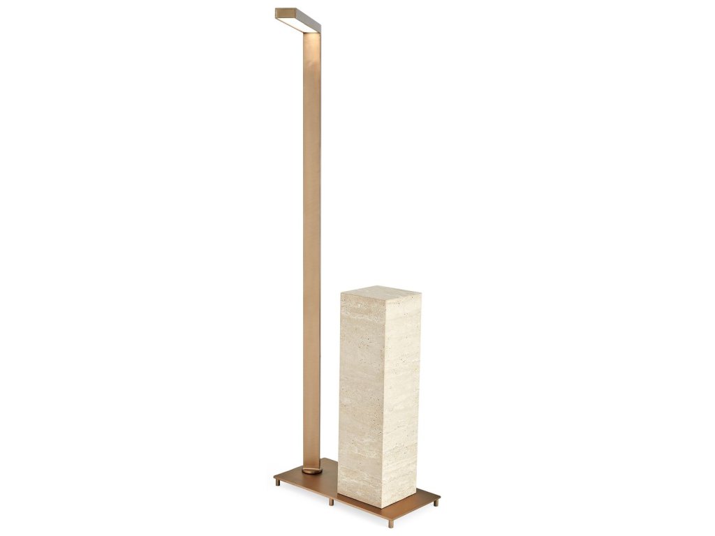 Illume Drink Stand - Travertine/Brass - image 2