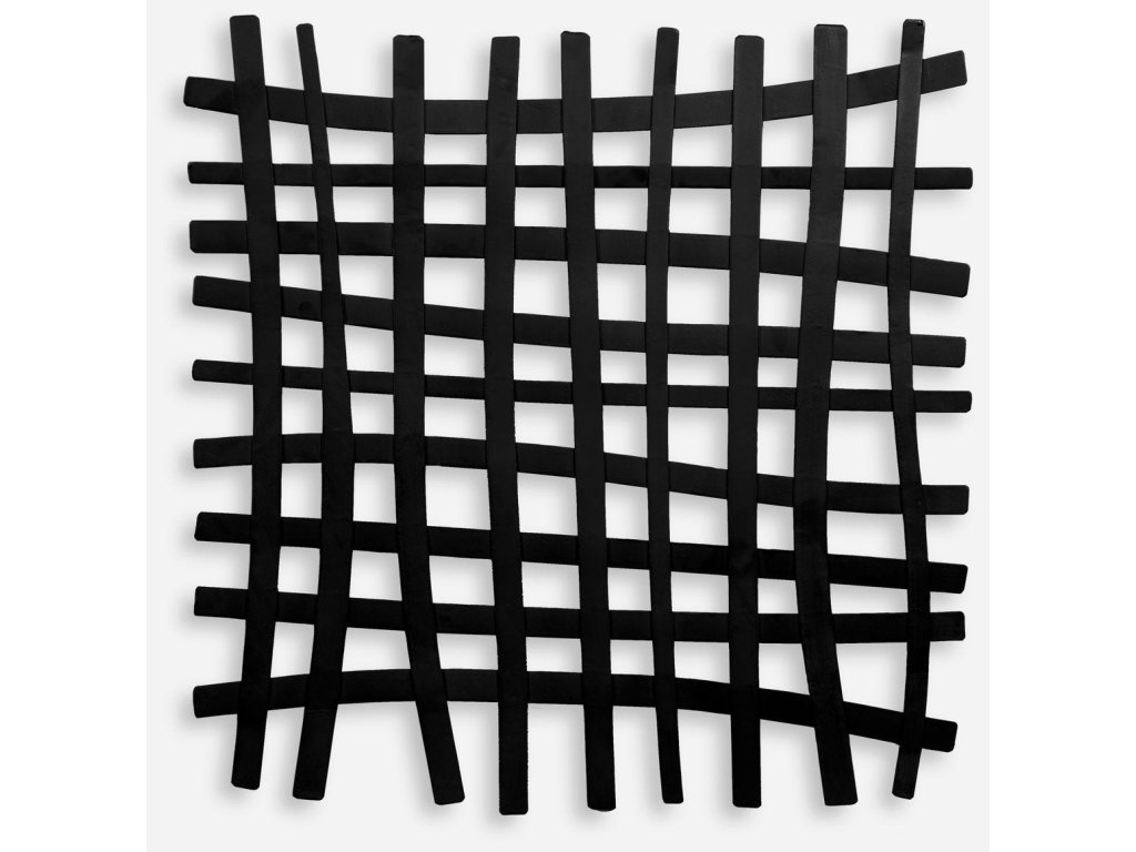 Gridlines Metal Wall Decor, Black - main image